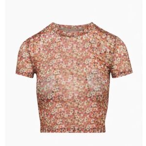 NWT Sunday Best sheer floral top